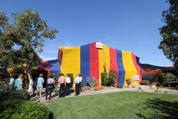 Fumigation school tented house