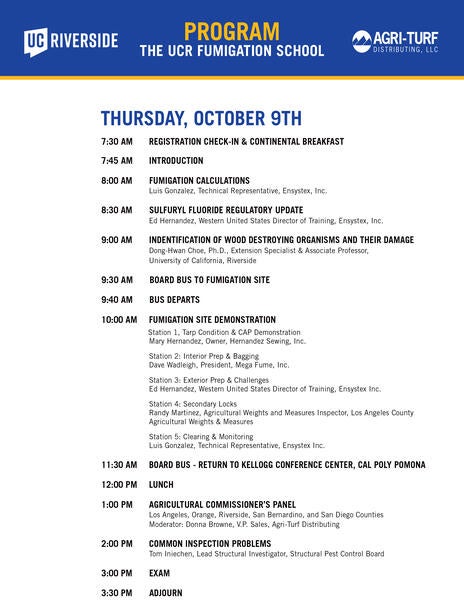 2025 UCR Fume School Day 2 program